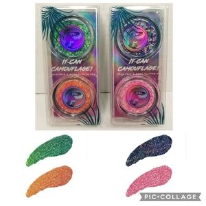 New! Set of 2 Jurassic World x Profusion Cosmetics Holo Face & Body Glitter Gel